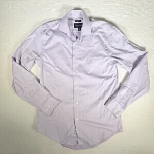 Kenneth Cole Awearness Button Up Shirt Men 15-15.5 34/35 M Non Iron Slim Purple